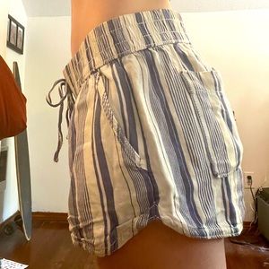 Beach shorts blue and white stripes vintage